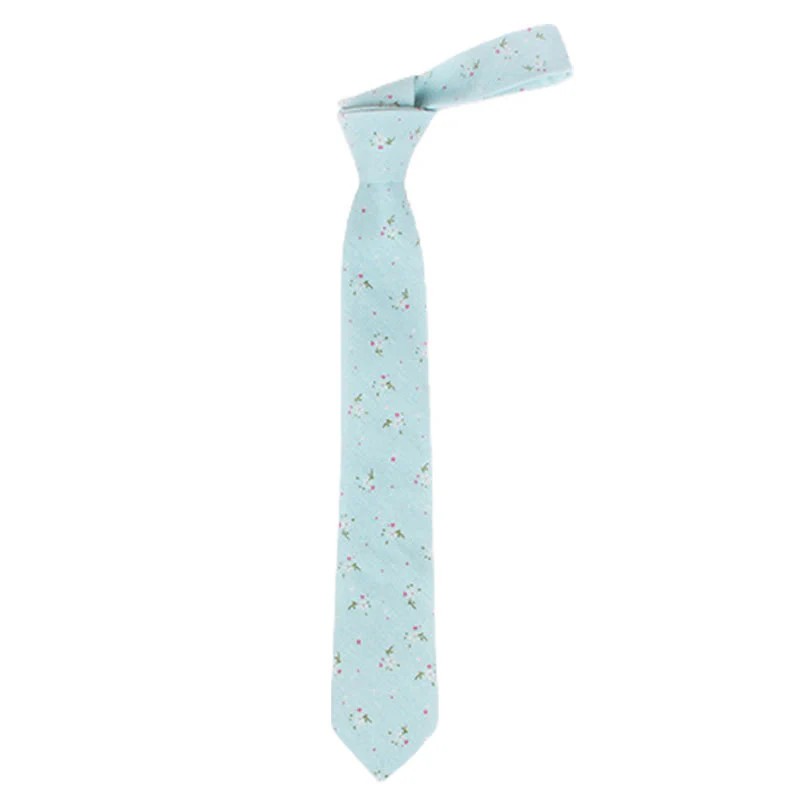 Men's Elegant Floral Skinny Necktie - Image 13