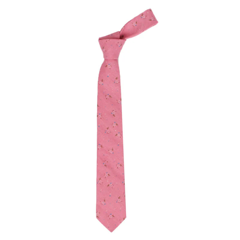 Men's Elegant Floral Skinny Necktie - Image 3