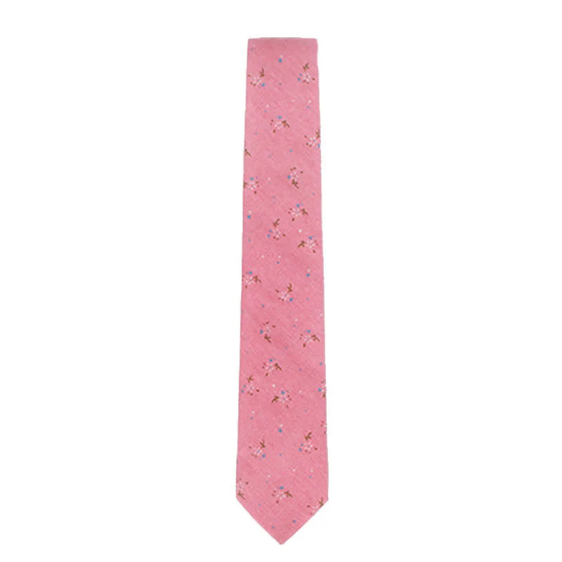Men's Elegant Floral Skinny Necktie - Image 4
