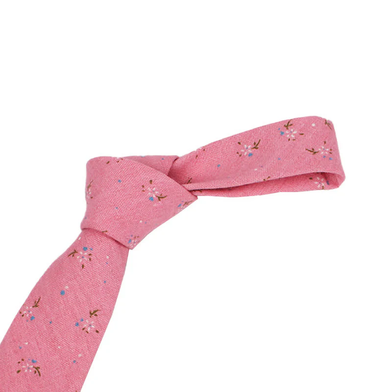 Men's Elegant Floral Skinny Necktie - Image 5