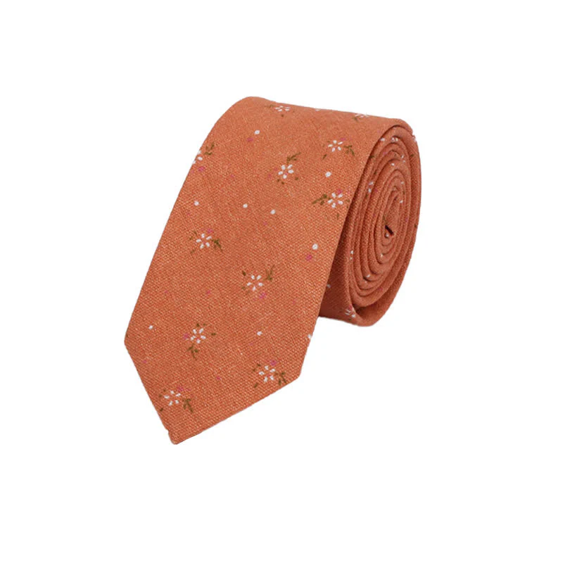 Men's Elegant Floral Skinny Necktie - Image 8