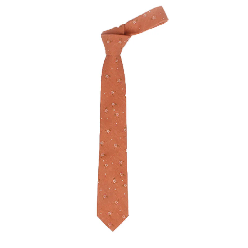 Men's Elegant Floral Skinny Necktie - Image 9