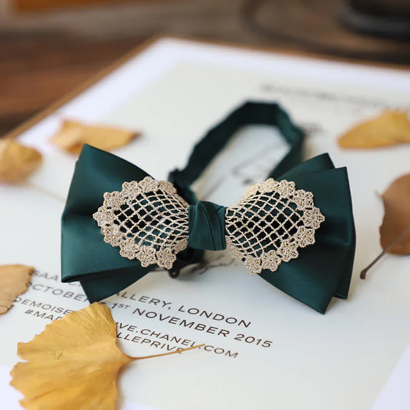 Men's Elegant Flower Lace Bow Tie - Image 7