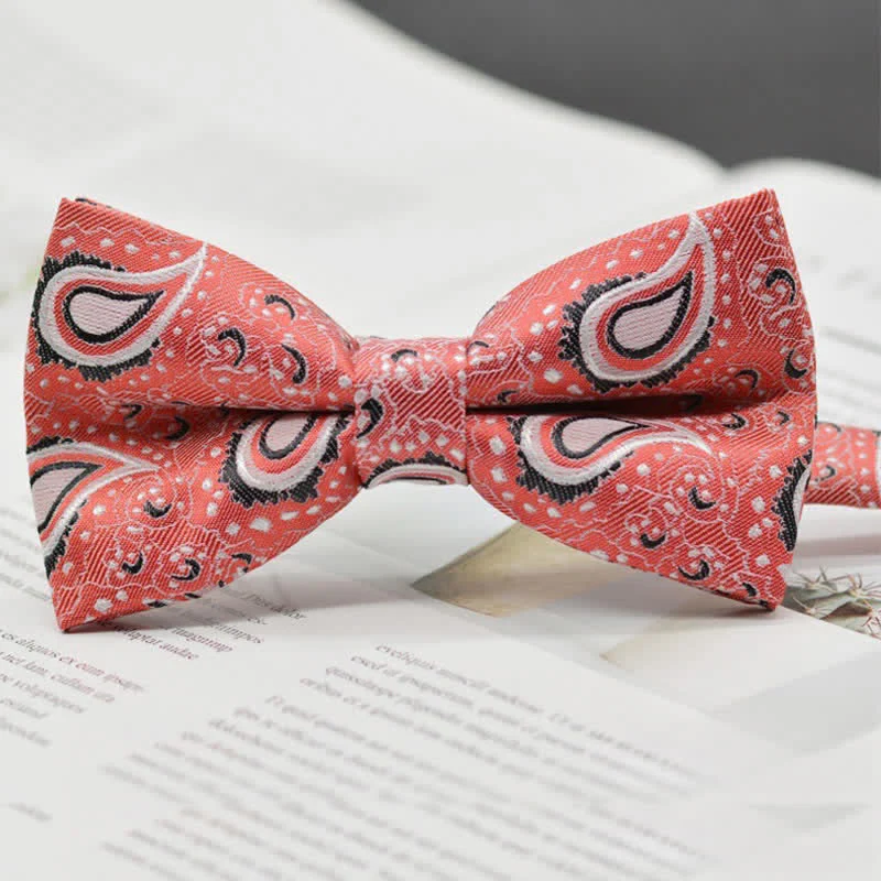 Men's Elegant Paisley Vintage Art Pattern Bow Tie - Image 11