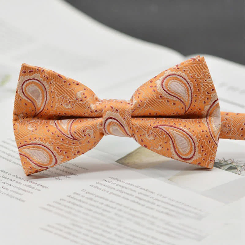 Men's Elegant Paisley Vintage Art Pattern Bow Tie - Image 12