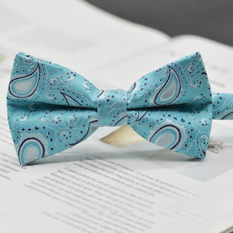 Men's Elegant Paisley Vintage Art Pattern Bow Tie - Image 13
