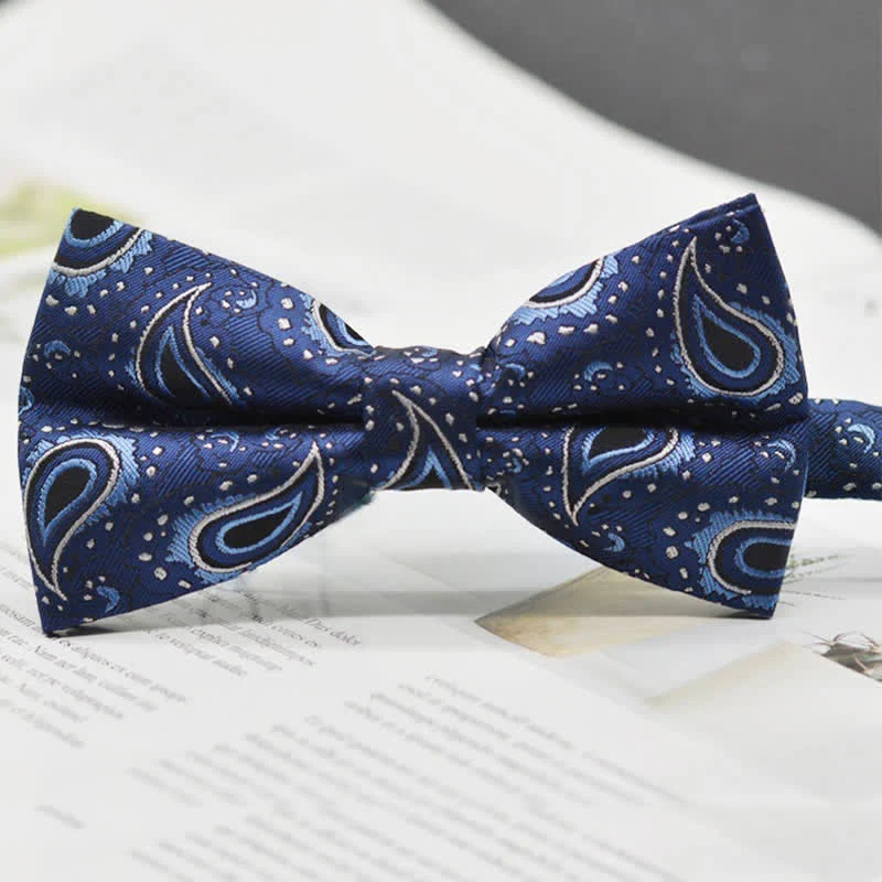 Men's Elegant Paisley Vintage Art Pattern Bow Tie - Image 7