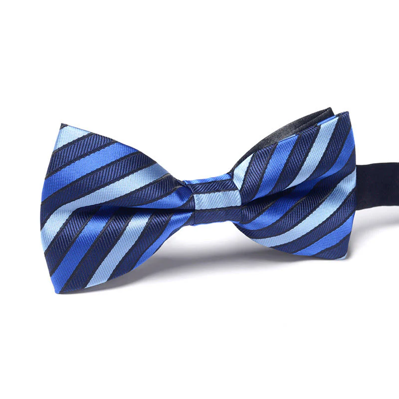 Men's Elegant Refined Sophisticated Stylish Dual-pattern Accented Formal Bow Tie - Image 11