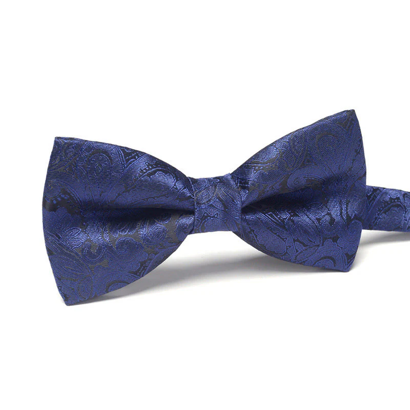 Men's Elegant Refined Sophisticated Stylish Dual-pattern Accented Formal Bow Tie - Image 12