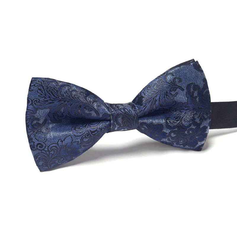 Men's Elegant Refined Sophisticated Stylish Dual-pattern Accented Formal Bow Tie - Image 15