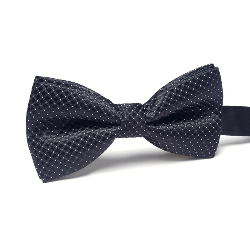 Men's Elegant Refined Sophisticated Stylish Dual-pattern Accented Formal Bow Tie - Image 16