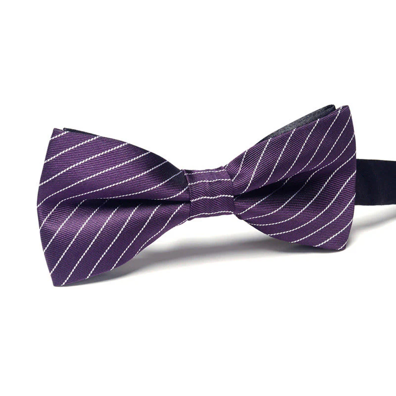 Men's Elegant Refined Sophisticated Stylish Dual-pattern Accented Formal Bow Tie - Image 2