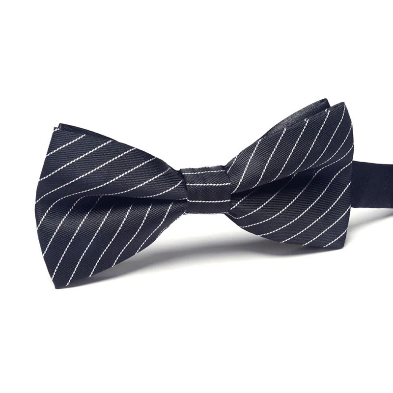 Men's Elegant Refined Sophisticated Stylish Dual-pattern Accented Formal Bow Tie - Image 22