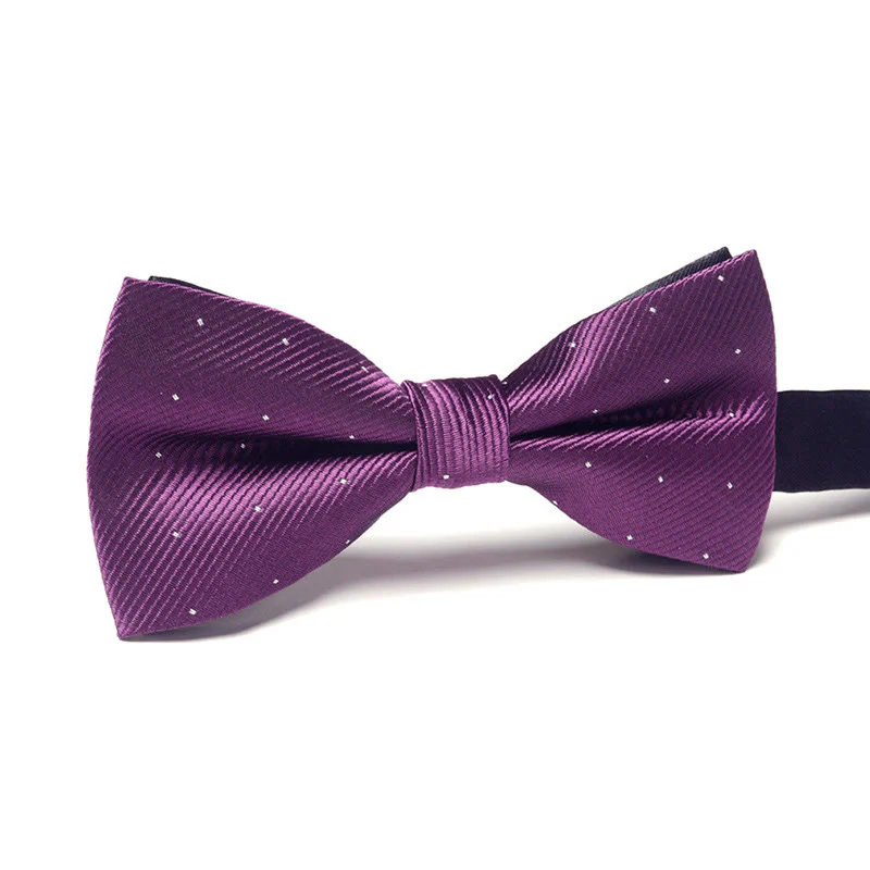 Men's Elegant Refined Sophisticated Stylish Dual-pattern Accented Formal Bow Tie - Image 4