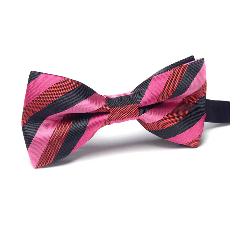 Men's Elegant Refined Sophisticated Stylish Dual-pattern Accented Formal Bow Tie - Image 5