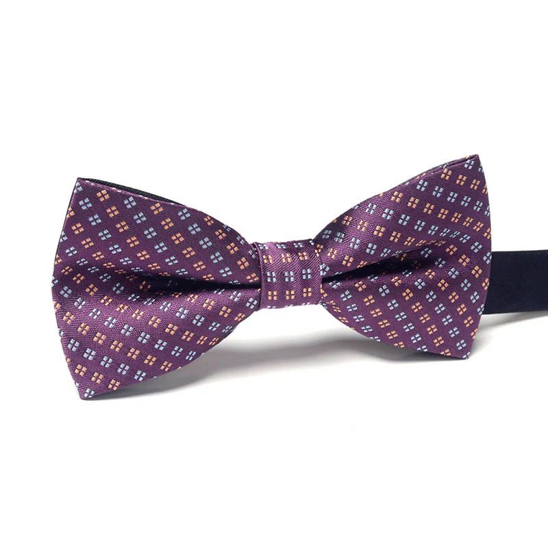 Men's Elegant Refined Sophisticated Stylish Dual-pattern Accented Formal Bow Tie - Image 6