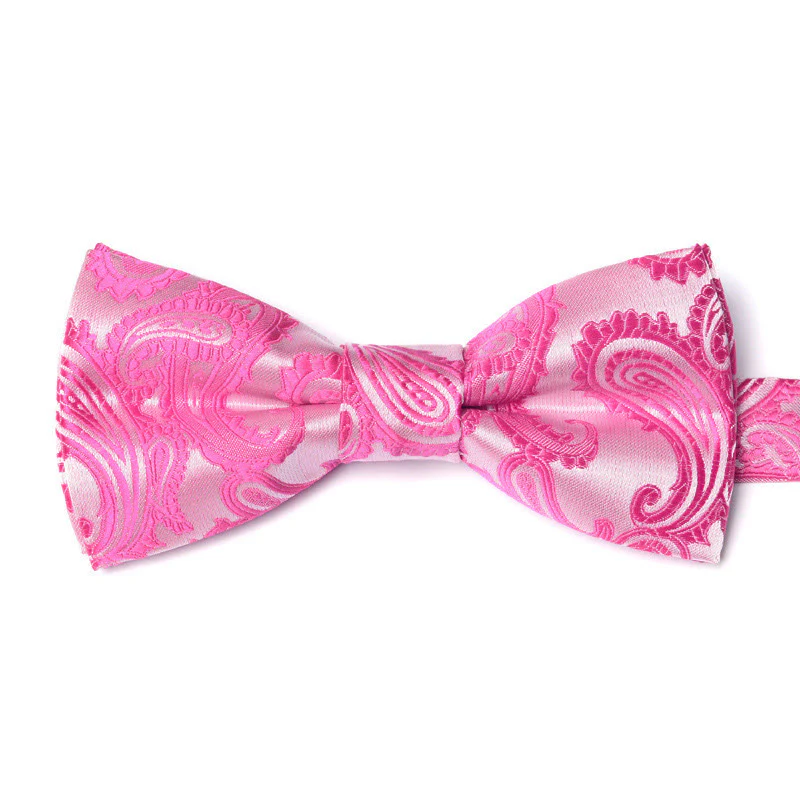 Men's Elegant Refined Sophisticated Stylish Dual-pattern Accented Formal Bow Tie - Image 8