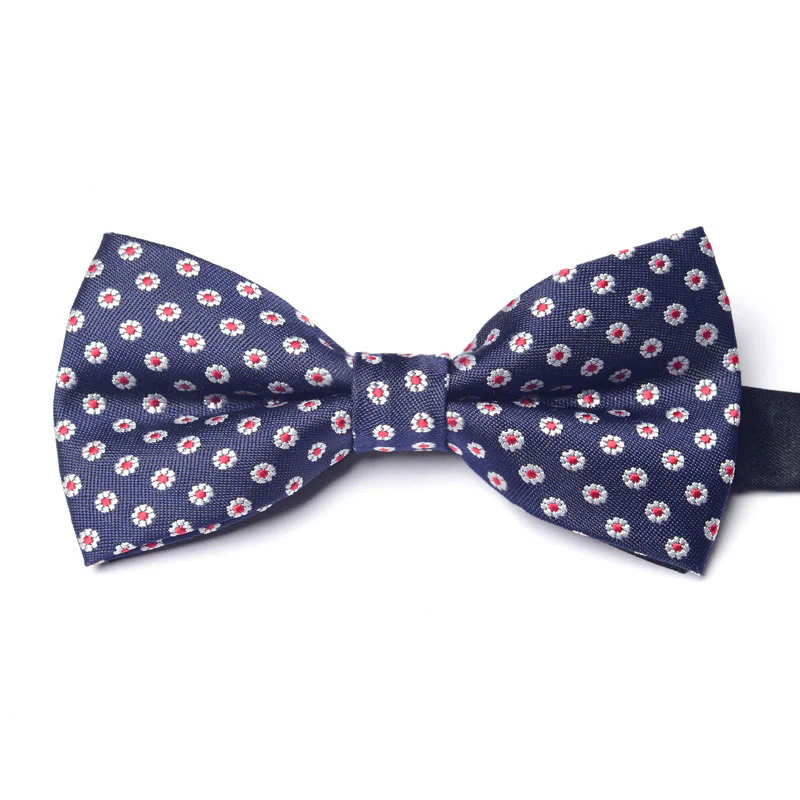 Men's Elegant Refined Sophisticated Stylish Dual-pattern Accented Formal Bow Tie - Image 9