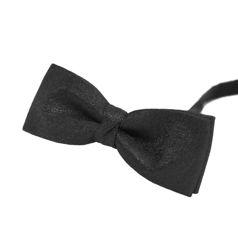 Men's Elegant Subtle Sparkle Black Bow Tie - Image 8