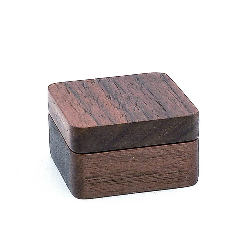 Men's Custom Engrave Letter Box Black Walnut Wooden Cufflinks - Image 8