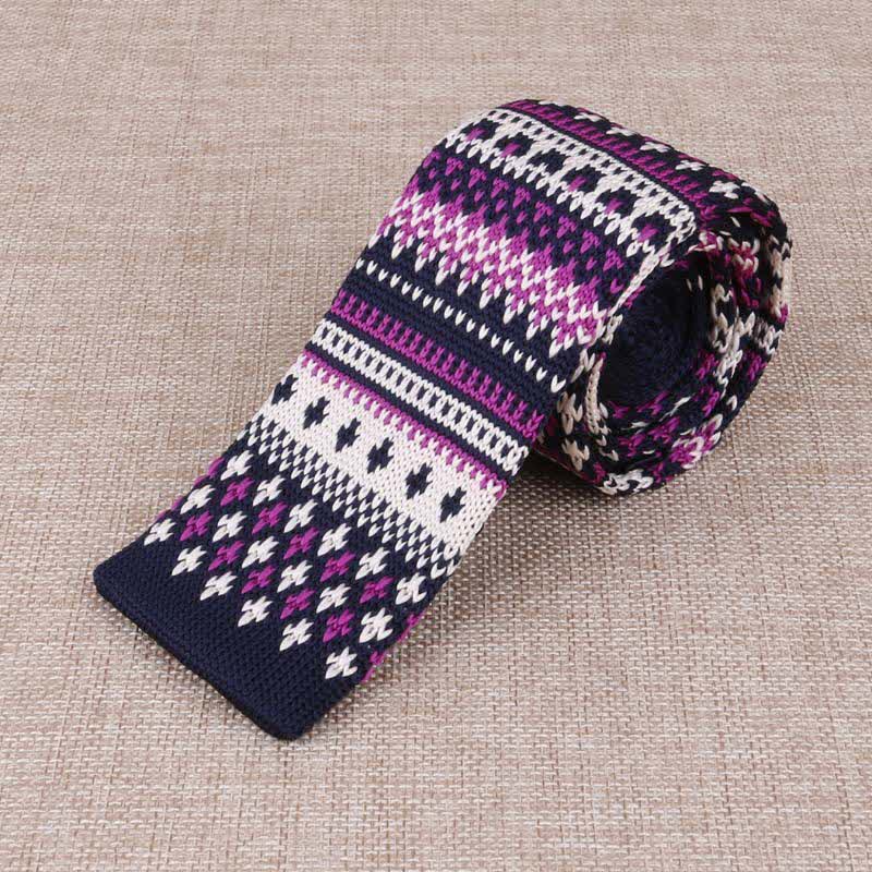 Men's Exotic Skinny Knitted Necktie - Image 13