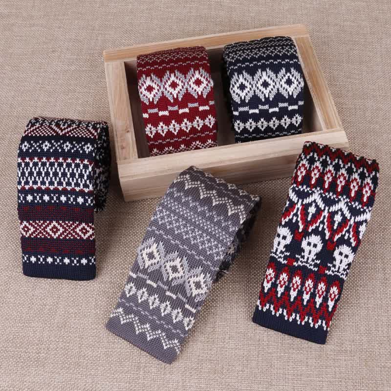 Men's Exotic Skinny Knitted Necktie - Image 3