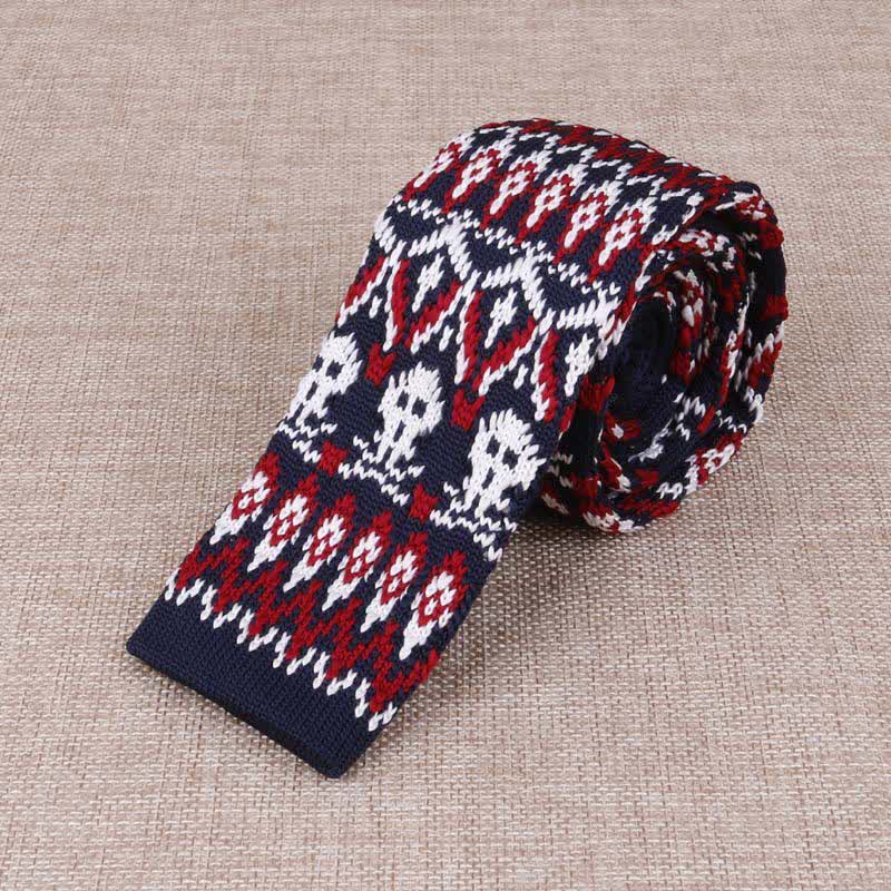 Men's Exotic Skinny Knitted Necktie - Image 4