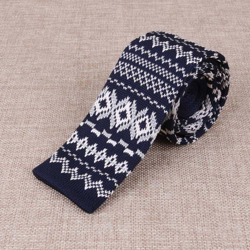 Men's Exotic Skinny Knitted Necktie - Image 5