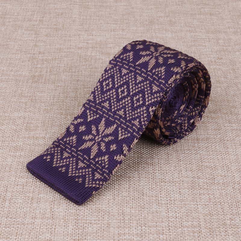 Men's Exotic Skinny Knitted Necktie - Image 9