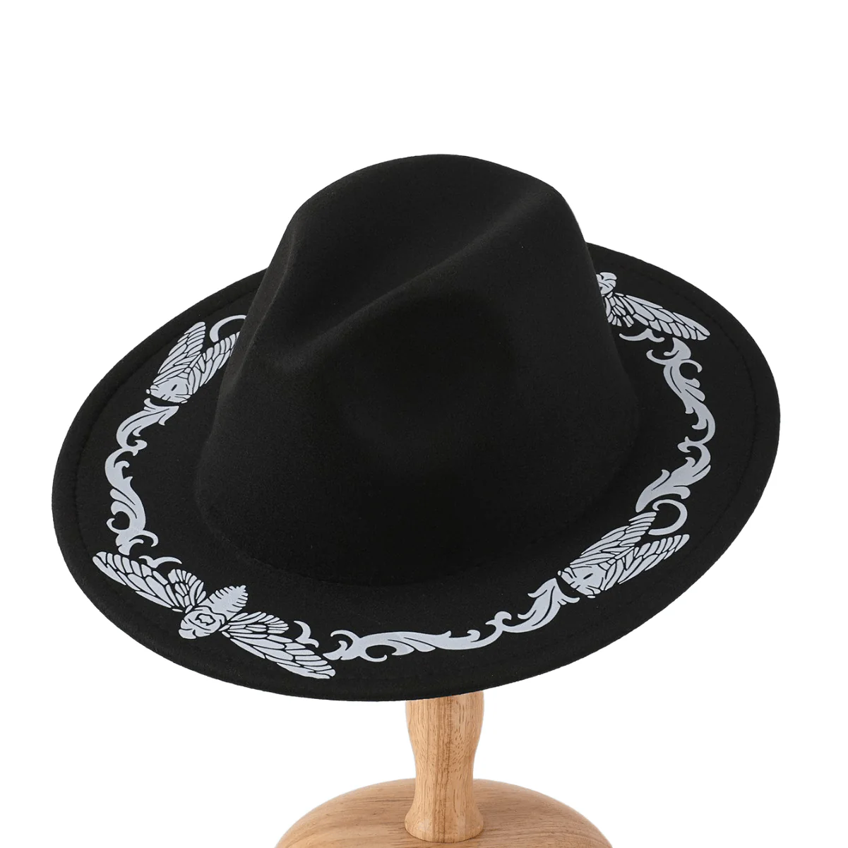 Men's Exquisite Butterfly Cicada Black Cowboy Hat - Image 4
