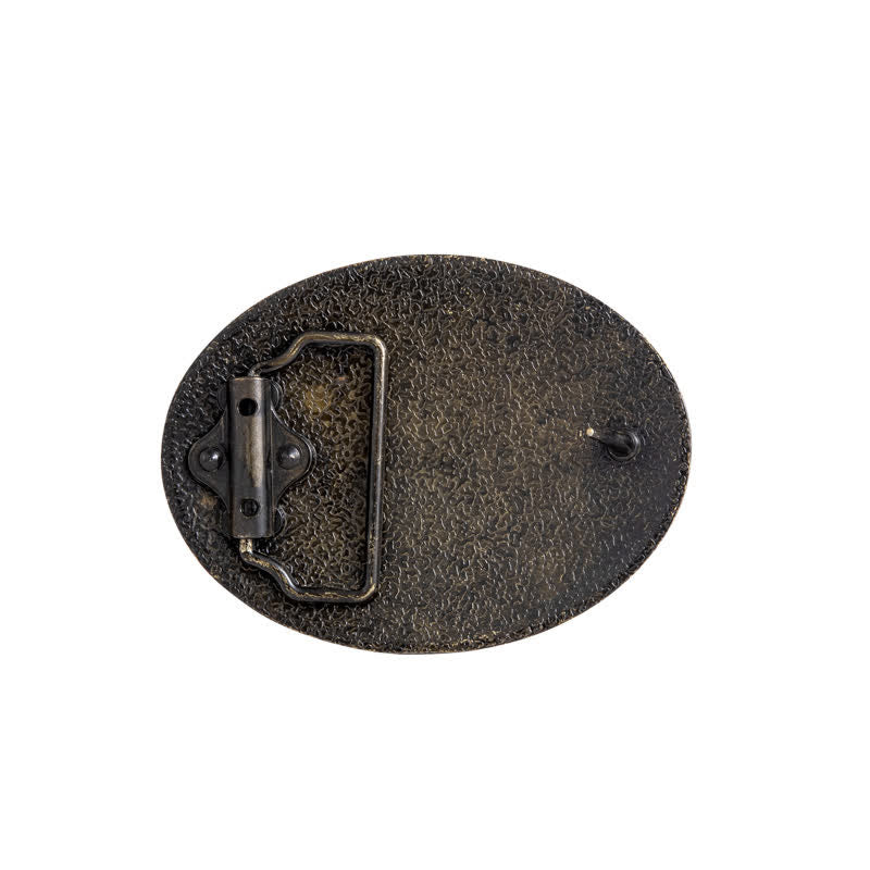Men's DIY Faith Cross Floral Buckle Leather Belt - Image 5