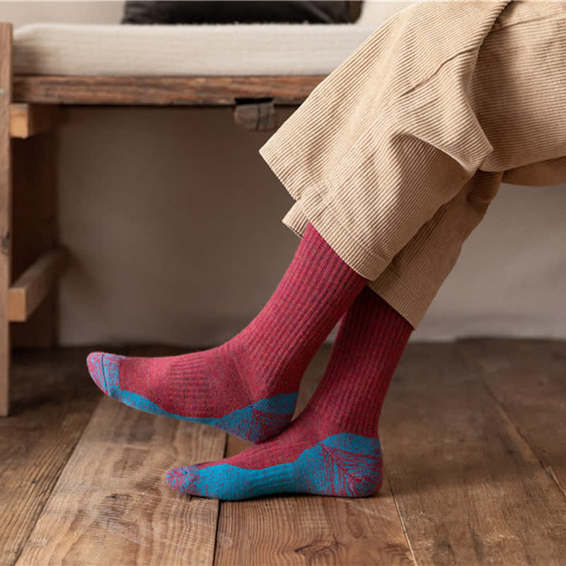 Men's Fancy Abstract Pattern Warm Crew Socks - Image 9