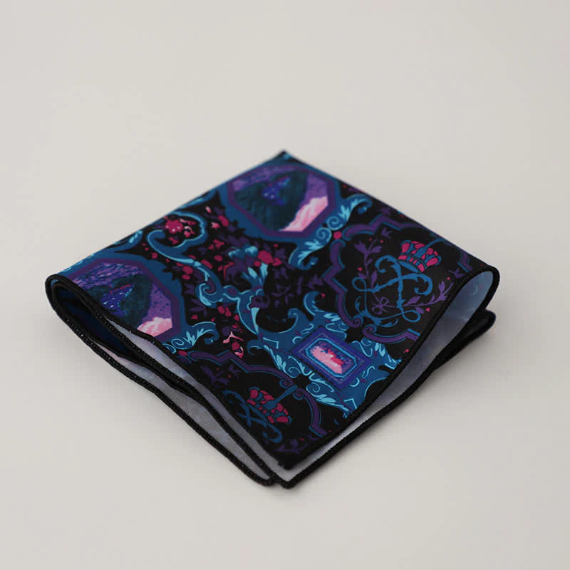 Men's Fancy Geometry Flower Pattern Business Pocket Square - Image 13