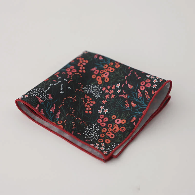 Men's Fancy Geometry Flower Pattern Business Pocket Square - Image 17