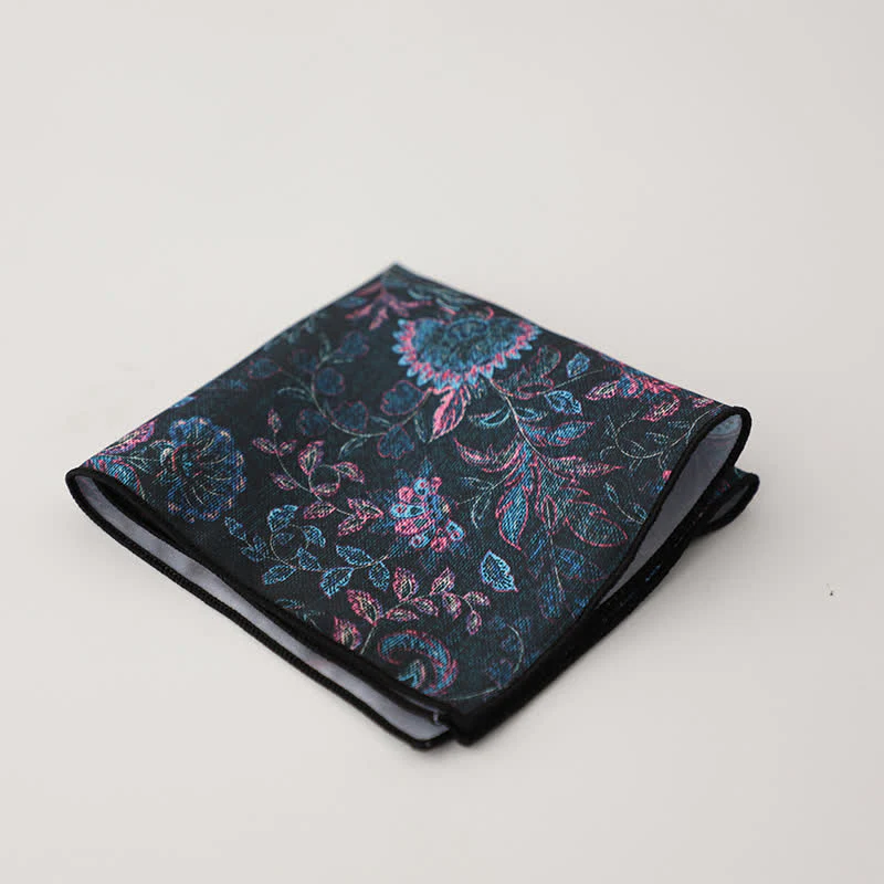 Men's Fancy Geometry Flower Pattern Business Pocket Square - Image 23