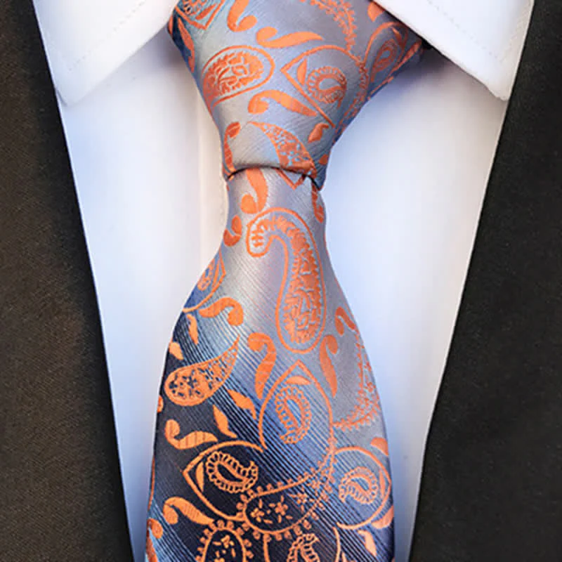 Men's Fancy Gradient Ramp Paisley Necktie - Image 4
