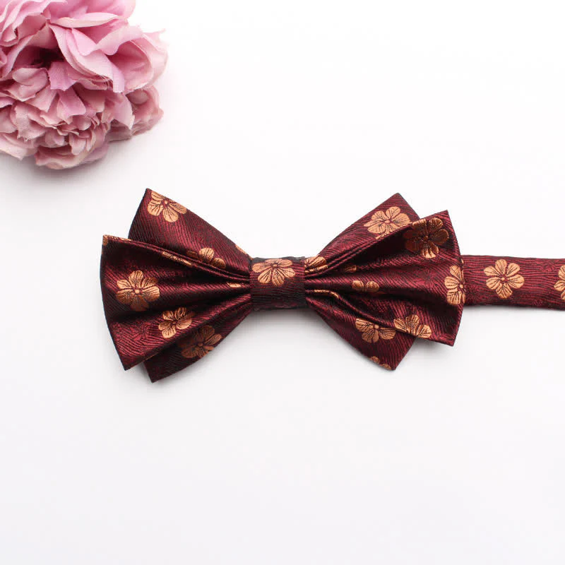 Men's Fangled Jacquard Texture Suit Bow Tie - Image 10