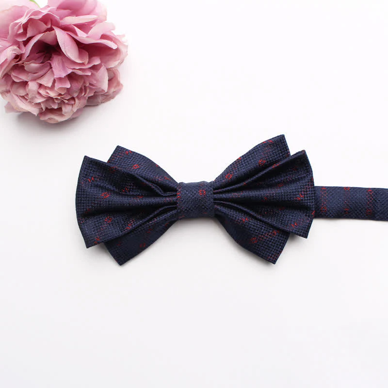 Men's Fangled Jacquard Texture Suit Bow Tie - Image 14