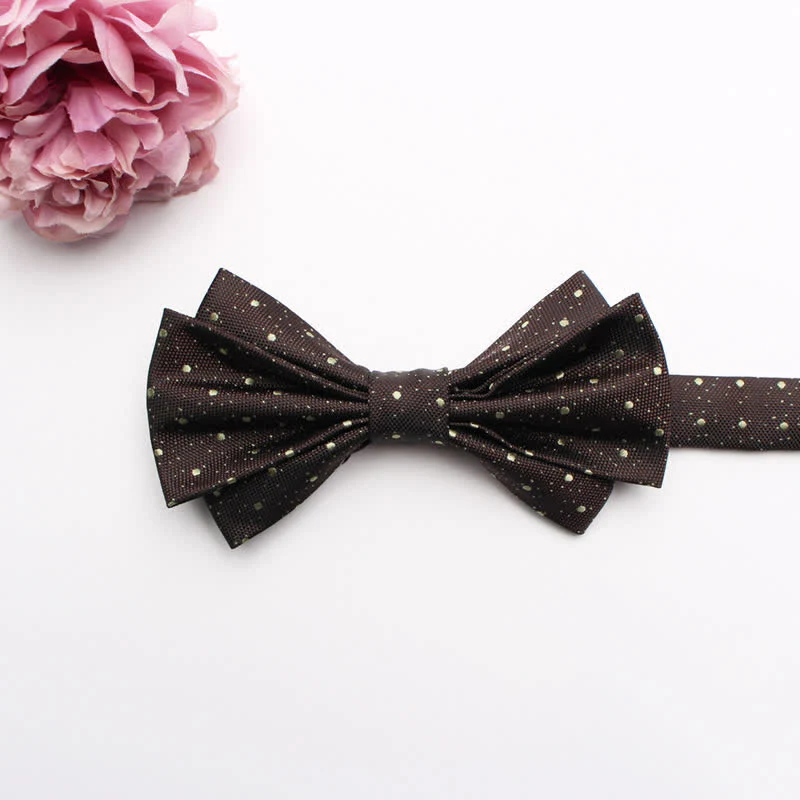 Men's Fangled Jacquard Texture Suit Bow Tie - Image 22