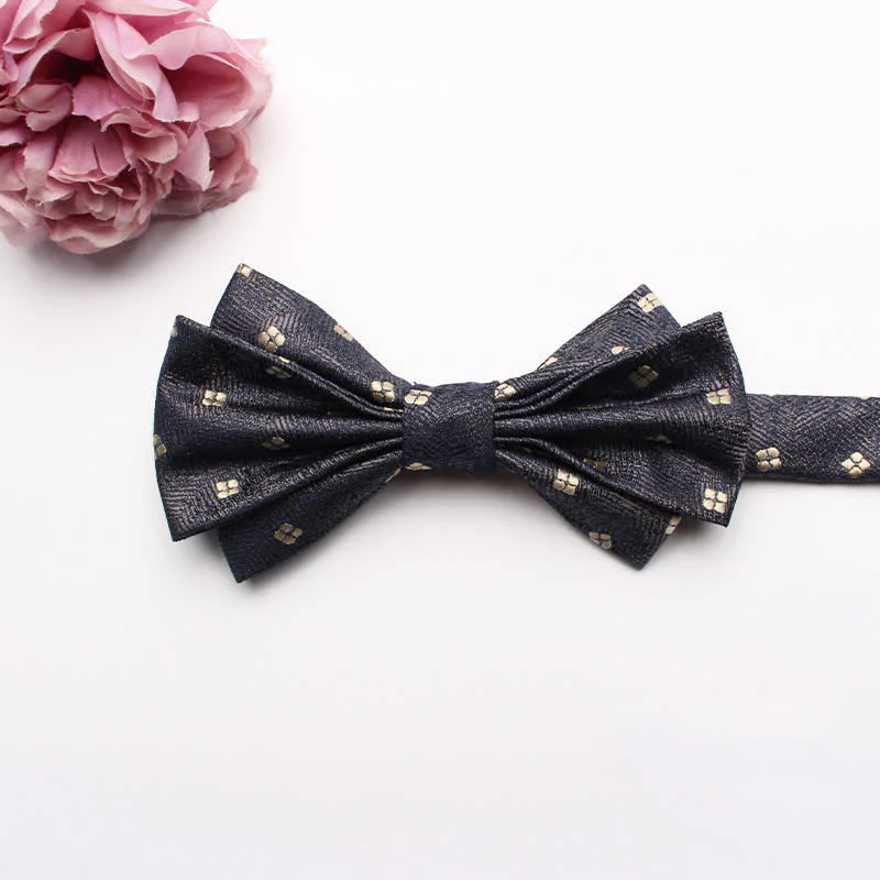 Men's Fangled Jacquard Texture Suit Bow Tie - Image 28