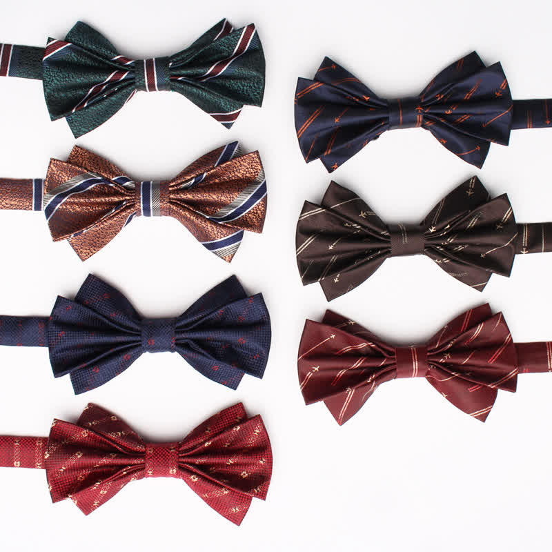 Men's Fangled Jacquard Texture Suit Bow Tie - Image 3