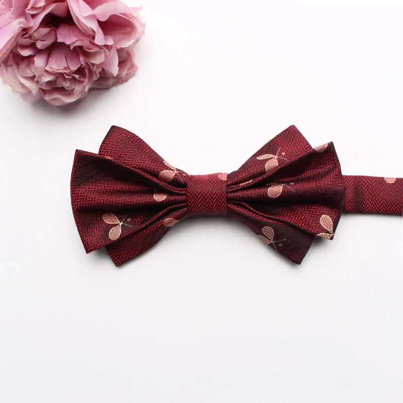 Men's Fangled Jacquard Texture Suit Bow Tie - Image 5