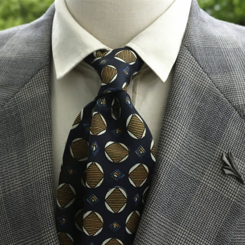 Men's Fantastic Flower Pattern Boho Necktie - Image 12