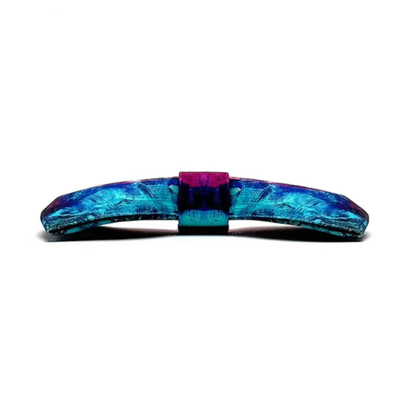 Men's Fantastic Purple & Blue Oil Painting Bow Tie - Image 6