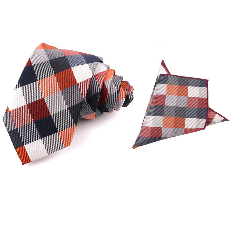 Men's Fashion Casual Modern Checked Narrow Necktie - Image 13