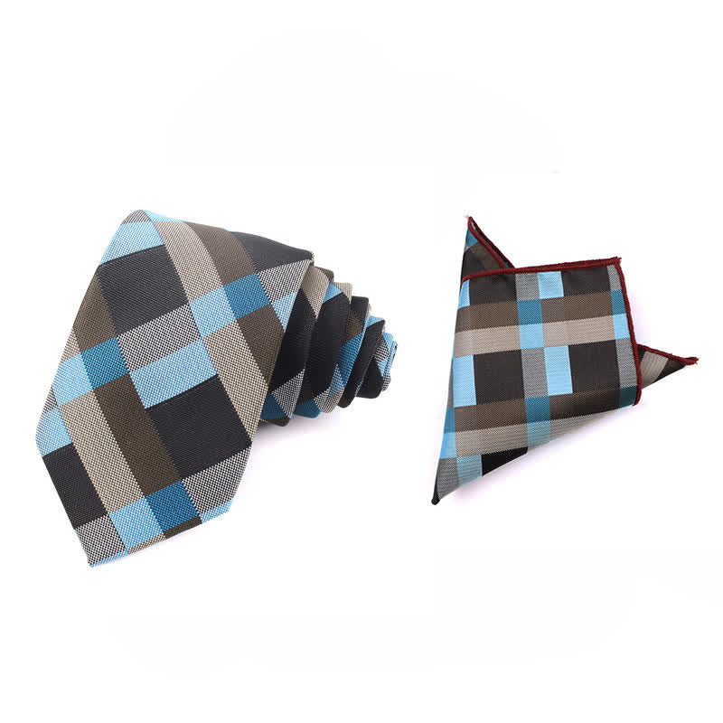 Men's Fashion Casual Modern Checked Narrow Necktie - Image 38