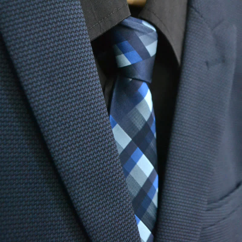 Men's Fashion Casual Modern Checked Narrow Necktie - Image 7