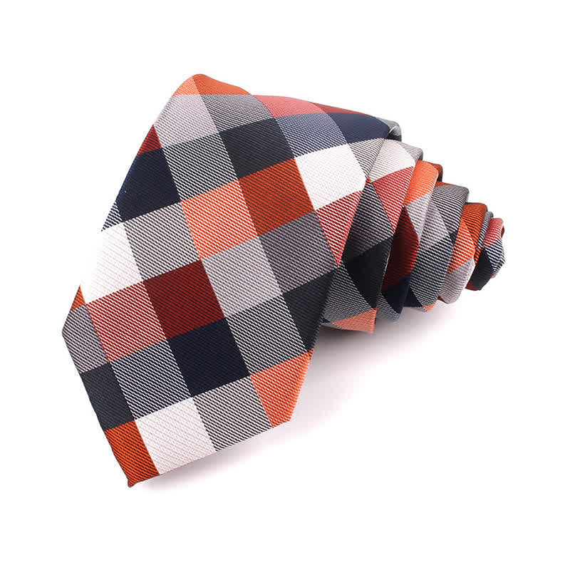 Men's Fashion Casual Modern Checked Narrow Necktie - Image 8