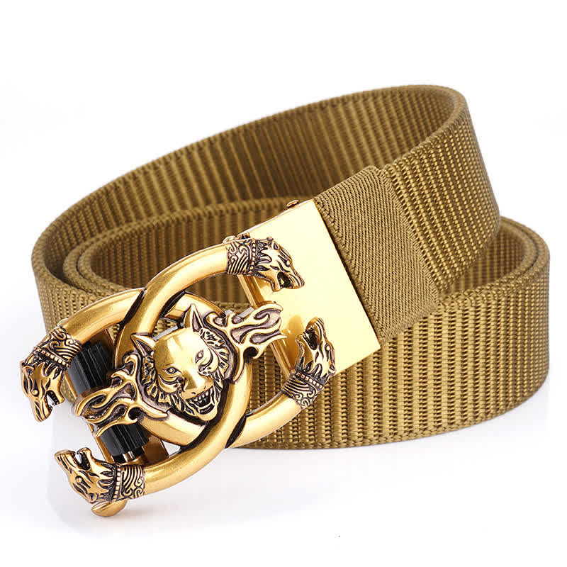 Men's Fierce Wolves In Flame Nylon Belt - Image 11