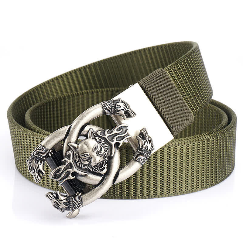 Men's Fierce Wolves In Flame Nylon Belt - Image 18